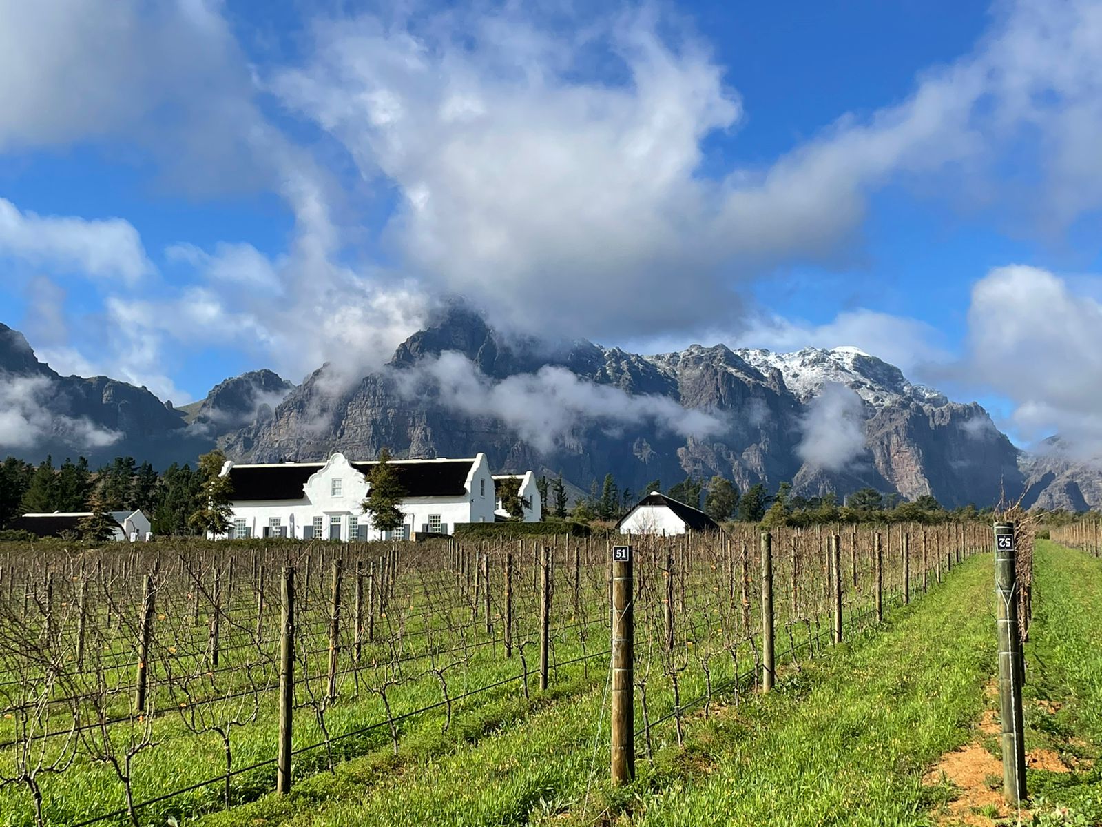 Brookdale Manor House and snow in Paarl